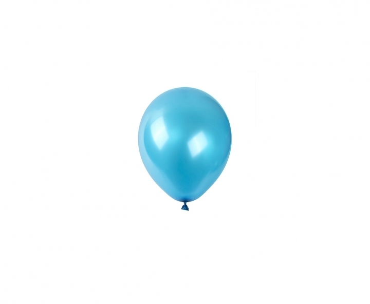 GLOBOS LATEX METALIZADO 25P CELESTE
