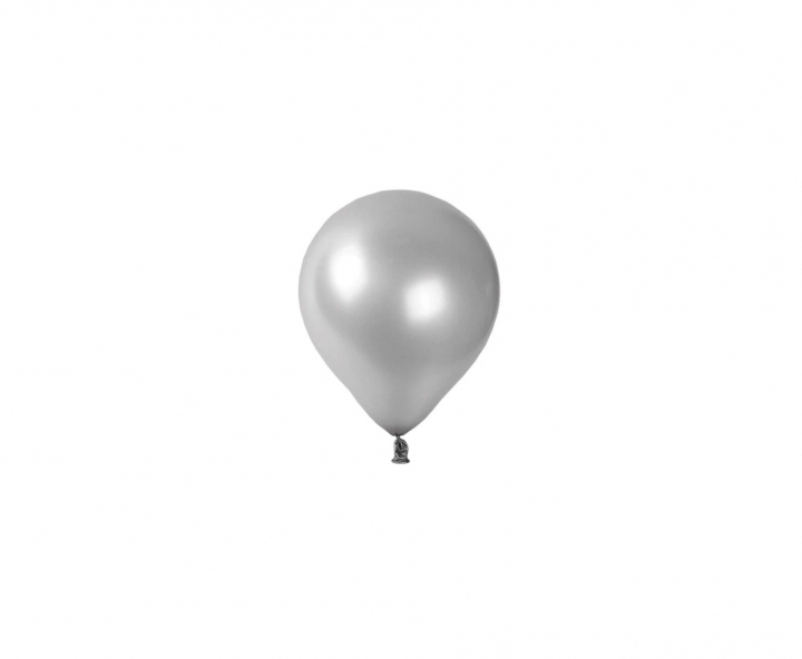 GLOBOS LATEX METALIZADO 25P PLATEADO