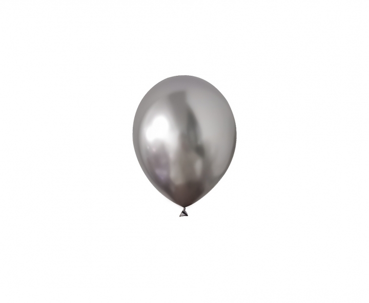 GLOBOS LATEX METALIZADO 12P PLATEADO