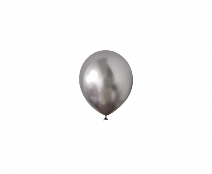 GLOBOS LATEX METALIZADO 25P PLATEADO