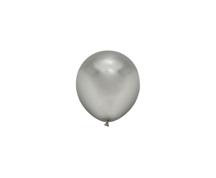 GLOBOS LATEX Nro.9 METALIZADO 25P PLATA