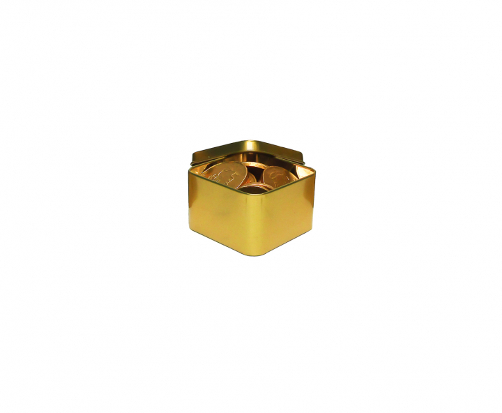 LATA CUADRADO 10P (6.5X4) DORADO