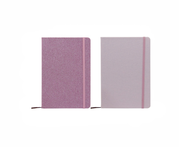 ANOTADOR BRILLOSO (14X21) ROSADO 80 HOJAS