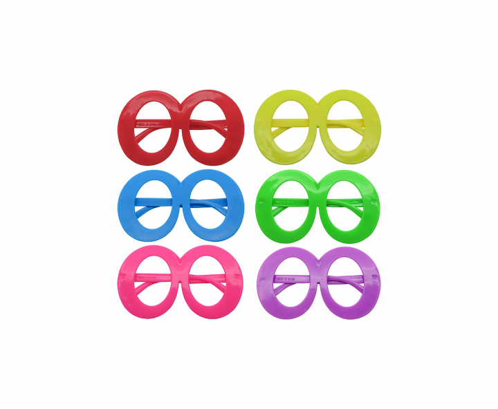 LENTES PLASTICOS REDONDO 12P COLORES