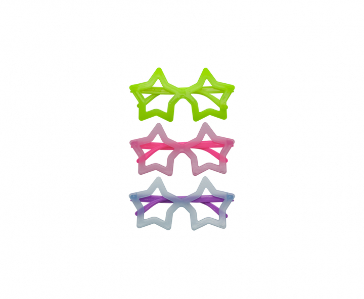 LENTE ESTRELLA 12P COLORES TRANSP.