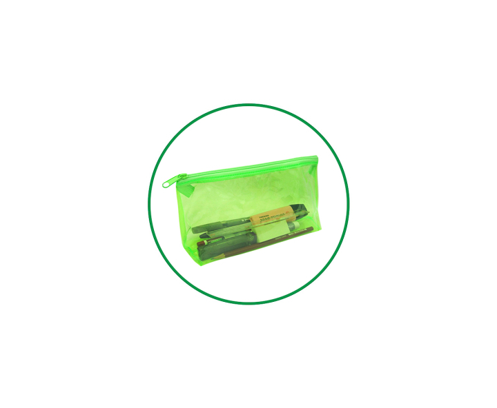 CARTUCHERA PLASTICO (23X12X6) TRANSP./TIFFANY