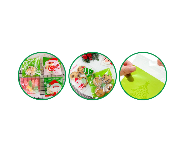 BOLSITA NAVIDEÑA HOMBRE NIEVE 50P (10X10X3) VERDE