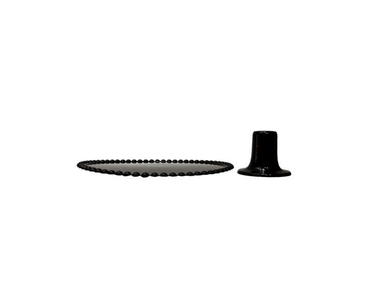 BANDEJA PLASTICA C/ BASE (25X8CM) NEGRO