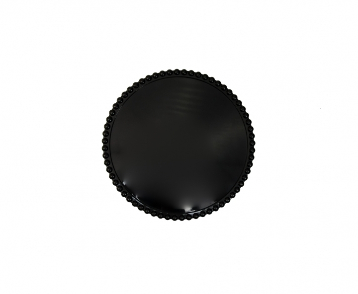 BANDEJA PLASTICA C/ BASE (25X8CM) NEGRO