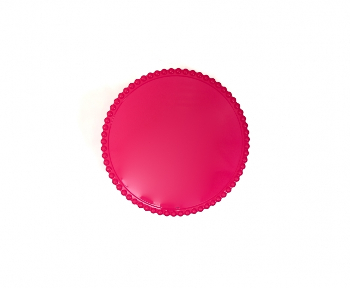 BANDEJA PLASTICA C/ BASE (25X8CM) FUCSIA