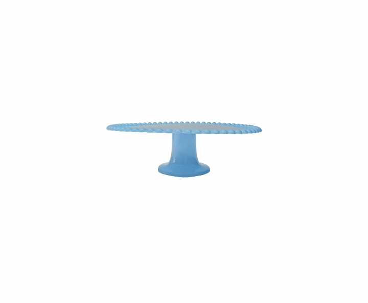 BANDEJA PLASTICA C/ BASE (25X8CM) CELESTE
