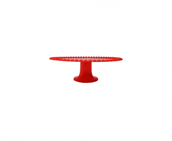 BANDEJA PLASTICA C/ BASE (25X8CM) ROJO