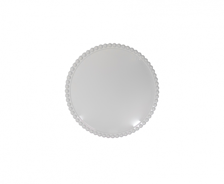 BANDEJA PLASTICA C/ BASE (25X8CM) BLANCO