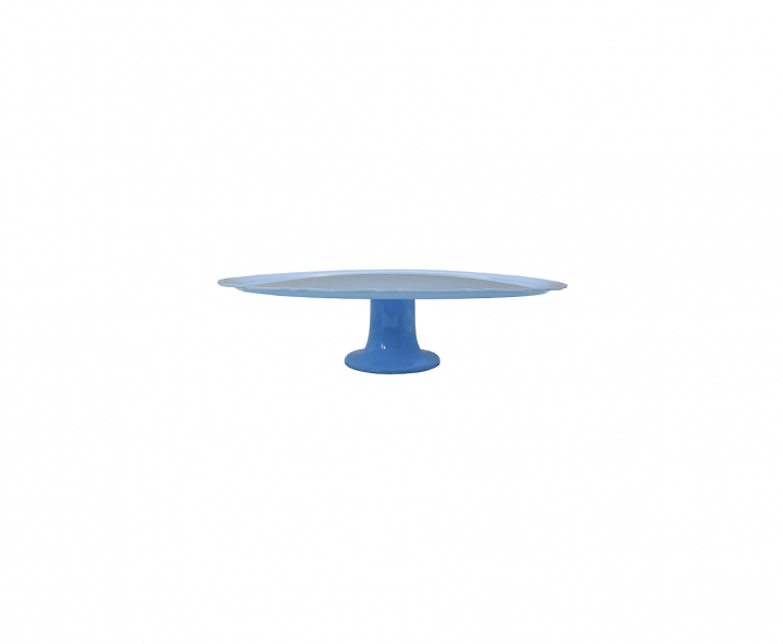 BANDEJA PLASTICA C/ BASE (30X8CM) CELESTE