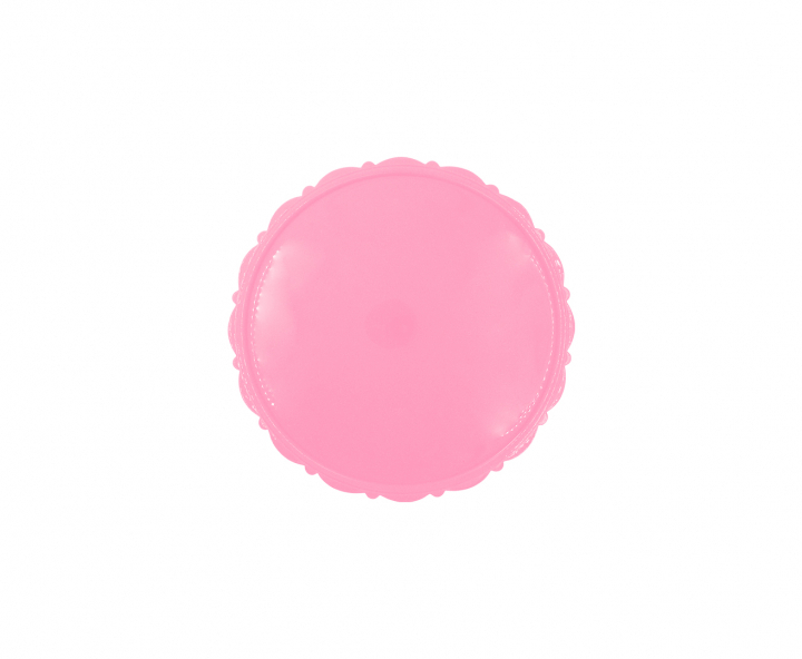 BANDEJA PLASTICA C/ BASE (30X8CM) ROSADO
