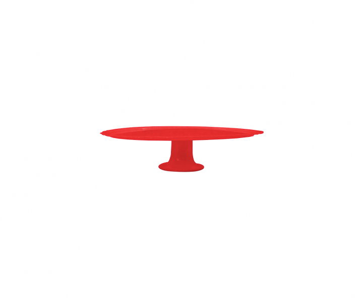 BANDEJA PLASTICA C/ BASE (30X8CM) ROJO