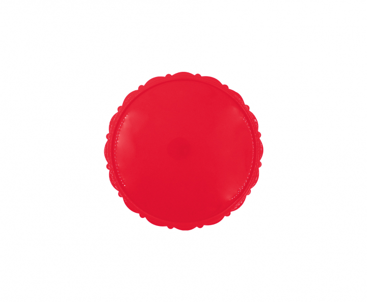 BANDEJA PLASTICA C/ BASE (30X8CM) ROJO