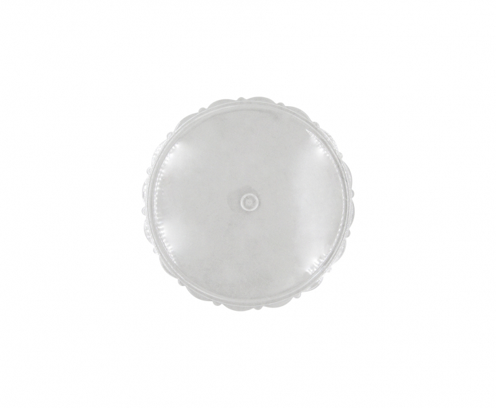 BANDEJA PLASTICA C/ BASE (30X8CM) TRANSP.
