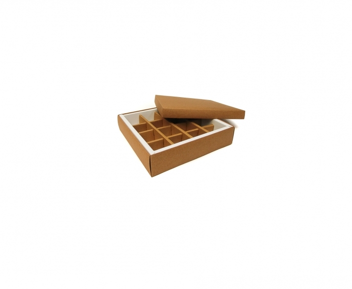 CAJA PAPEL CUADRADO 5P (18X18X4) BLANCO/NATURAL