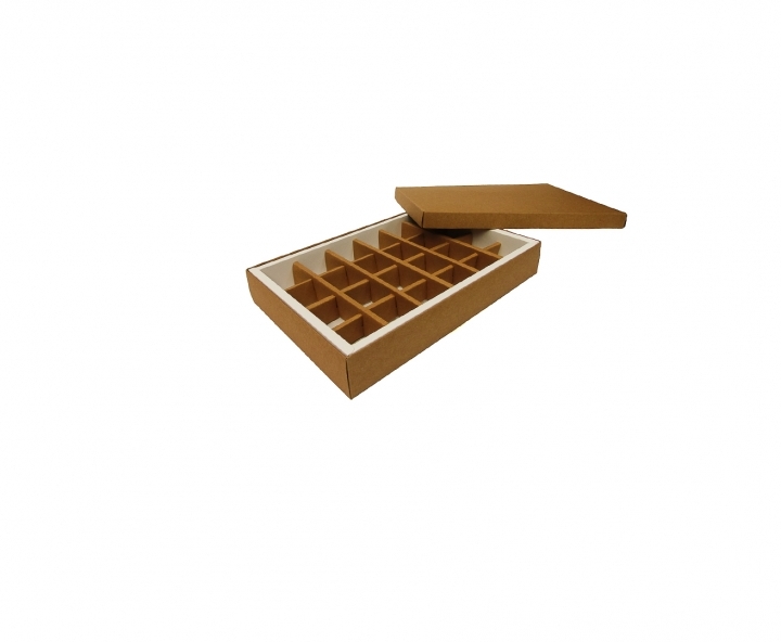 CAJA PAPEL RECTANGULO 5P (16X24X4) BLANCO/NATURAL