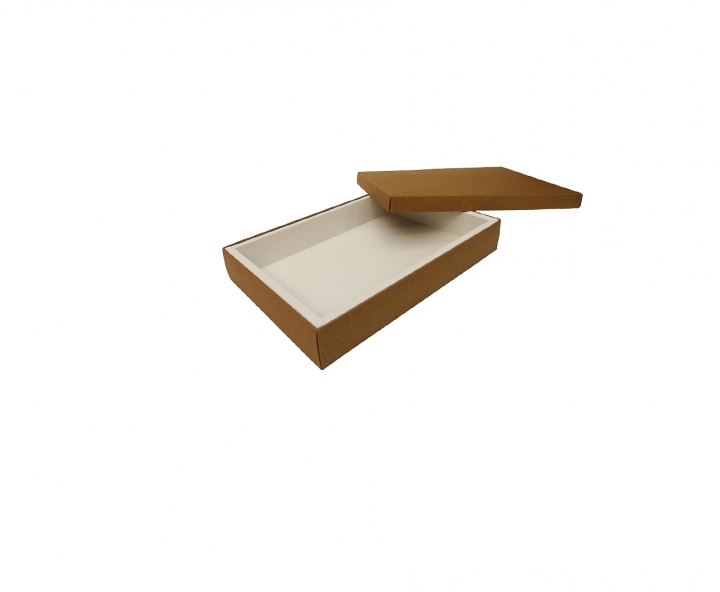 CAJA PAPEL RECTANGULO 5P (16X24X4) BLANCO/NATURAL