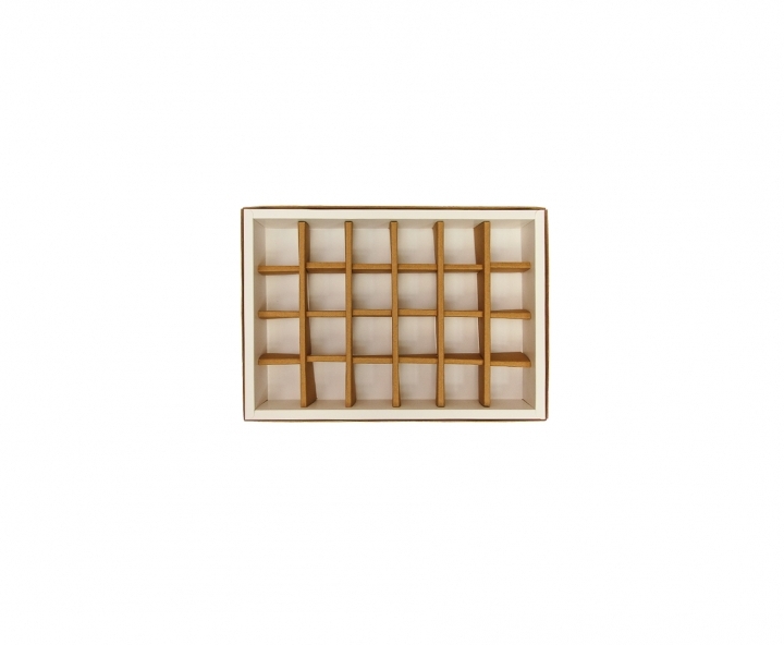 CAJA PAPEL RECTANGULO 5P (16X24X4) BLANCO/NATURAL
