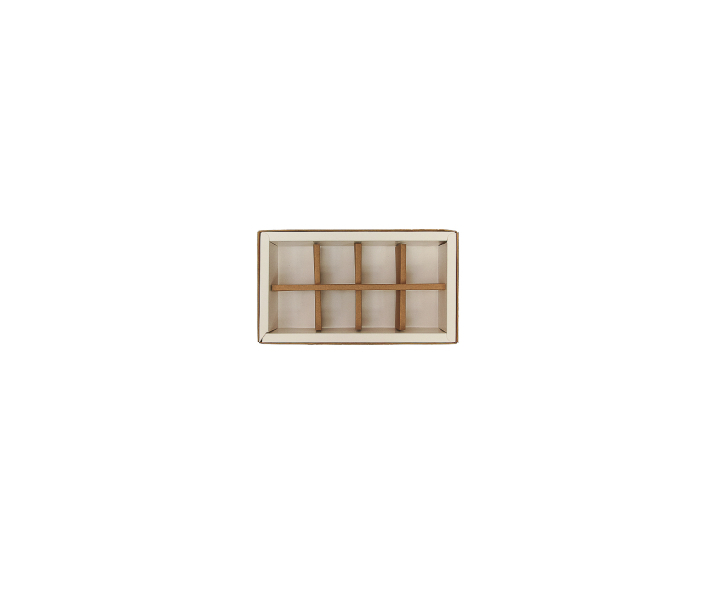CAJA PAPEL RECTANGULO 5P (10X18X4) BLANCO/NATURAL
