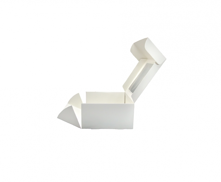 CAJA PAPEL CUADRADO C/ VISOR 5P (25X25X13) BLANCO