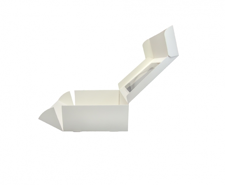 CAJA PAPEL CUADRADO C/ VISOR 5P (30X30X13) BLANCO
