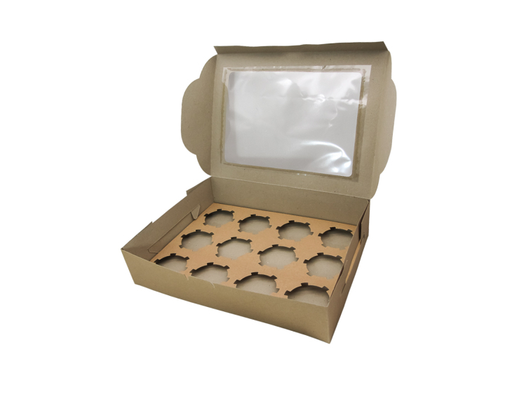 CAJA PAPEL RECTANGULO C/ VISOR 5P (32X25X8) NATURAL