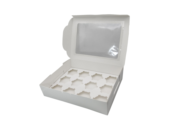 CAJA PAPEL RECTANGULO C/ VISOR 5P (32X25X8) BLANCO