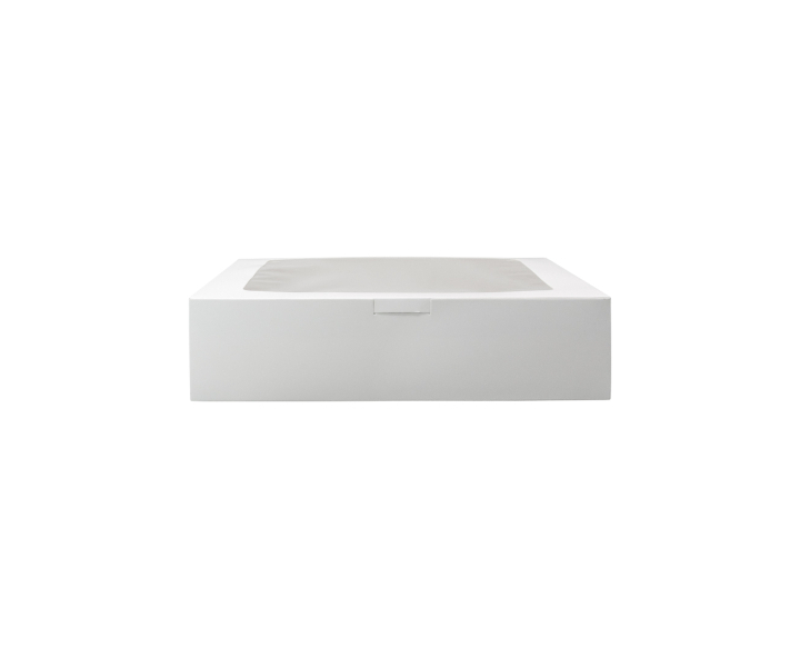 CAJA PAPEL RECTANGULO C/ VISOR 5P (32X25X8) BLANCO