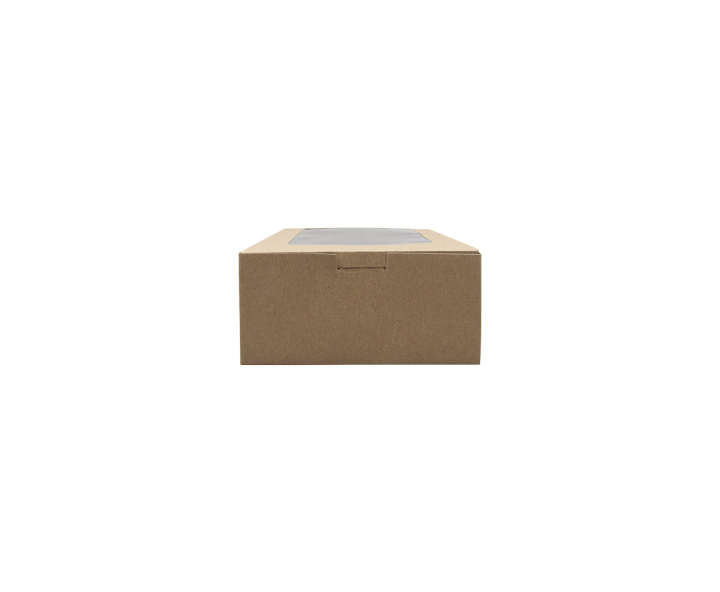 CAJA PAPEL CUADRADO C/ VISOR 5P (16X16X8) NATURAL