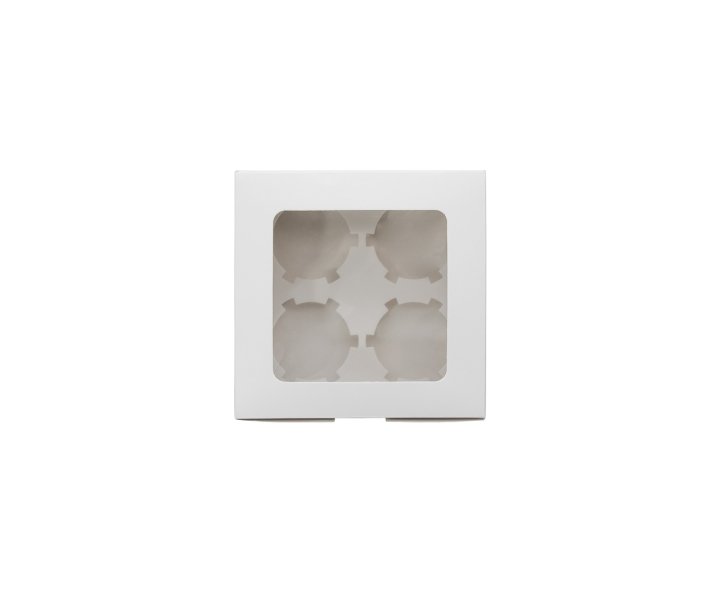 CAJA PAPEL CUADRADO C/ VISOR 5P (16X16X8) BLANCO
