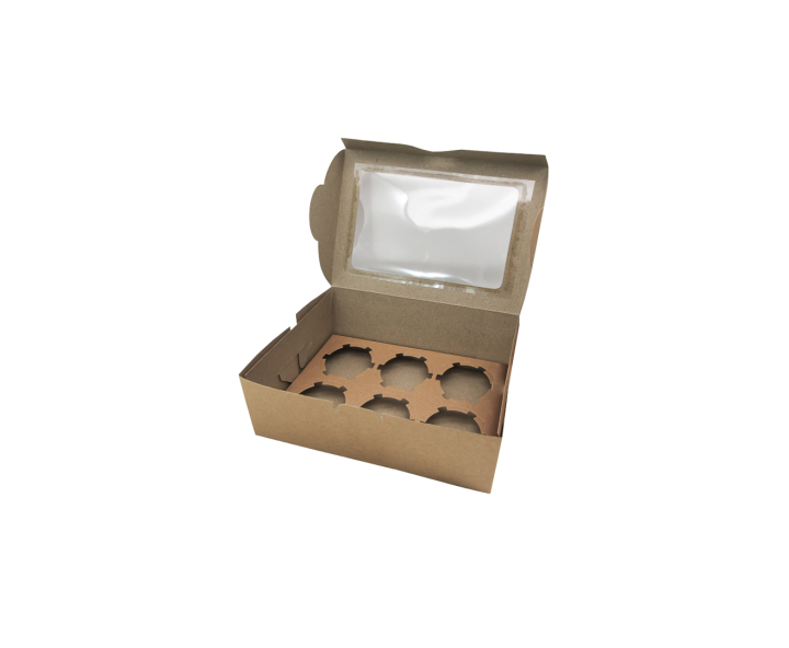 CAJA PAPEL RECTANGULO C/ VISOR 5P (23X16X8) NATURAL