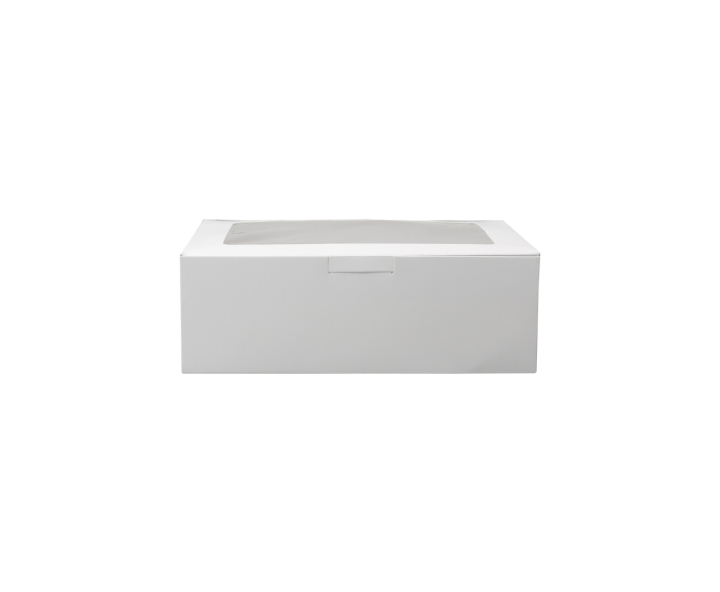 CAJA PAPEL RECTANGULO C/ VISOR 5P (23X16X8) BLANCO