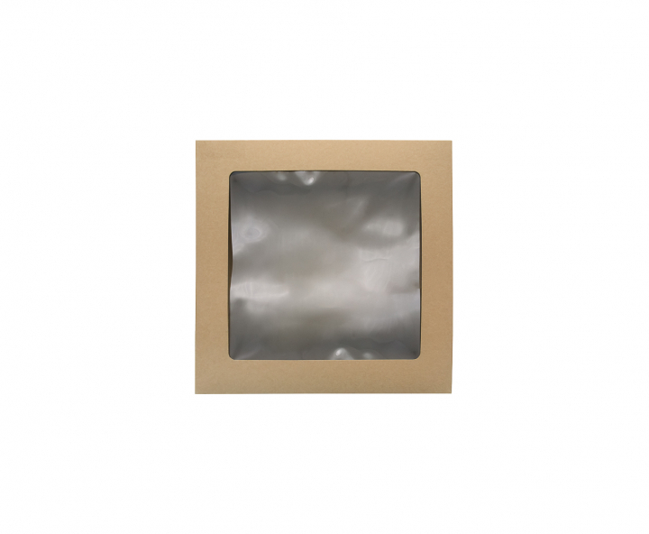 CAJA PAPEL CUADRADO C/ VISOR 5P (25X25X15) NATURAL