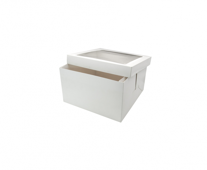CAJA PAPEL CUADRADO C/ VISOR 5P (25X25X15) BLANCO