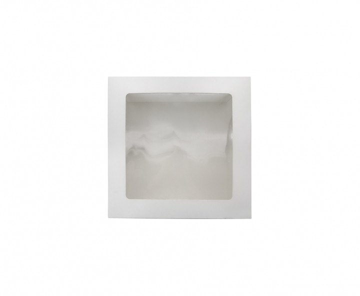 CAJA PAPEL CUADRADO C/ VISOR 5P (25X25X15) BLANCO