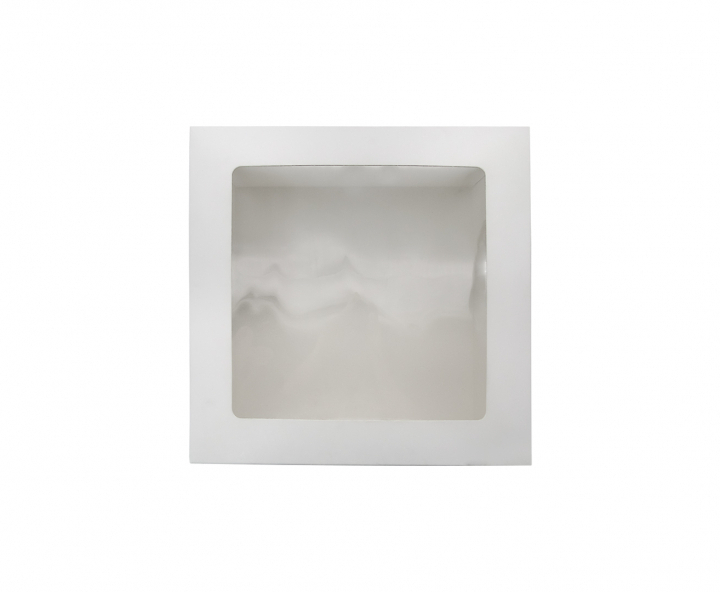 CAJA PAPEL CUADRADO C/ VISOR 5P (30X30X15) BLANCO