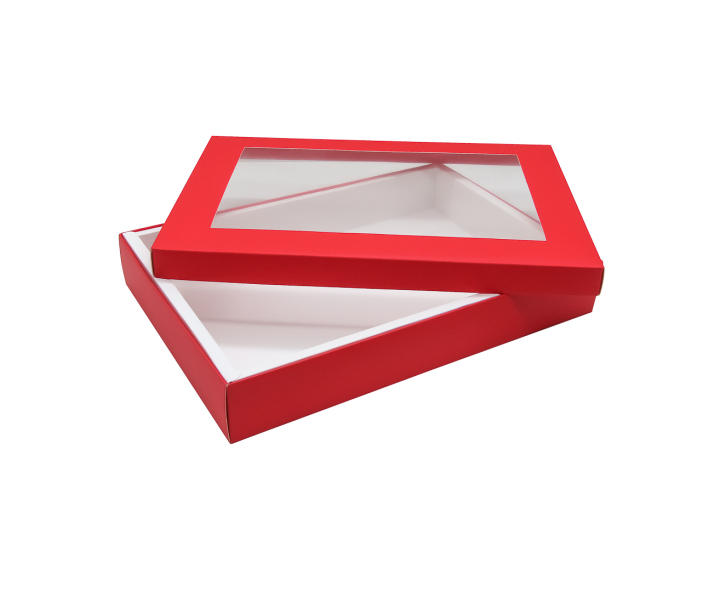 CAJA CON 24 DIVISIONES Y VISOR 5P (16X24X4CM) BLANCO/ROJO