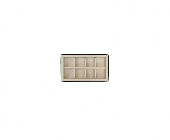 CAJA PAPEL RECTANGULO C/ VISOR 5P (10X18X4) BLANCO/NEGRO