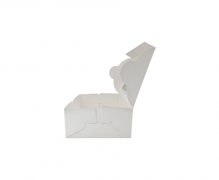 CAJA PAPEL RECTANGULO C/ VISOR 5P (23X16X8CM) BLANCO