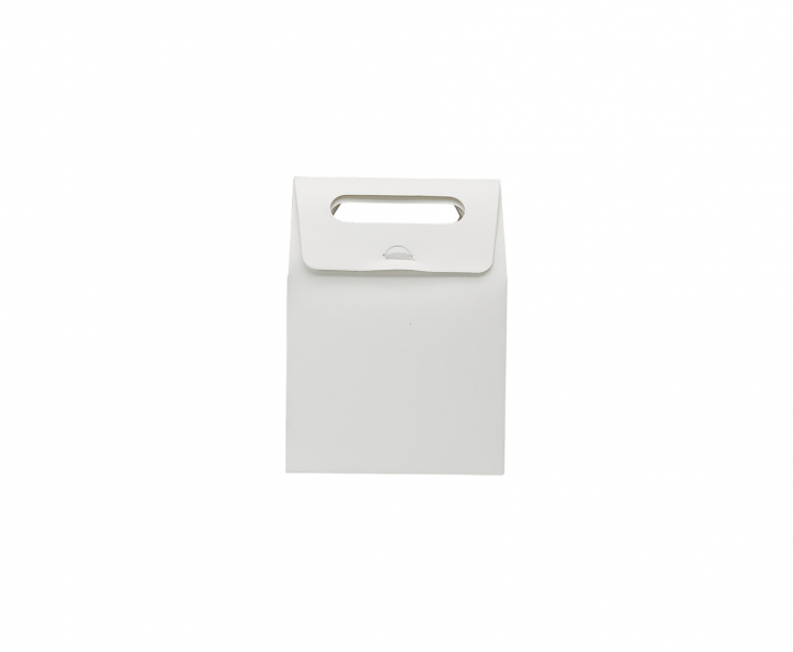 CAJA PAPEL CUADRADO C/ VISOR 5P (16.5X13.5X8CM) BLANCO