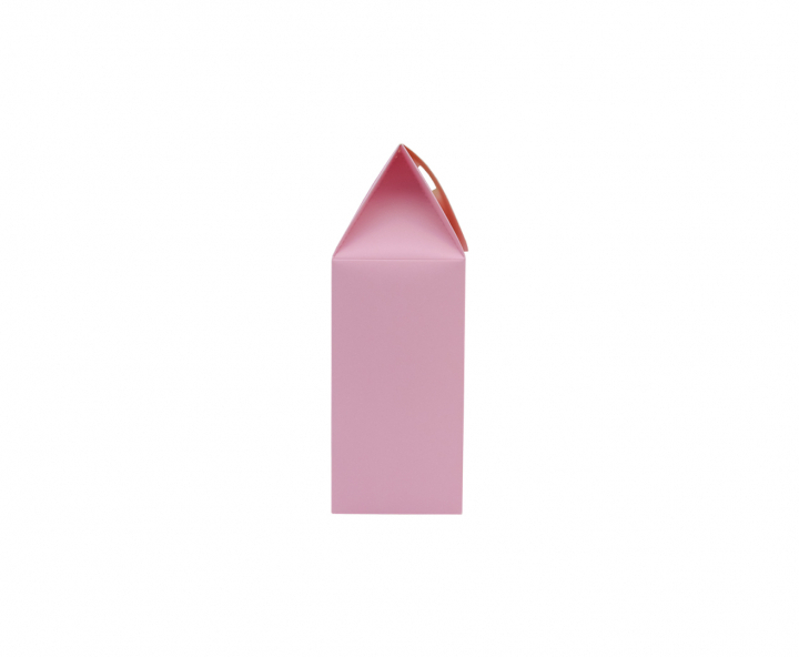 CAJA PAPEL CUADRADO C/ VISOR 5P (26.5X16X9CM) ROSADO