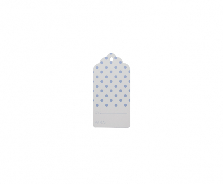 ETIQUETA RECTANGULO “DE:/PARA:” 10P (10X5CM) CELESTE