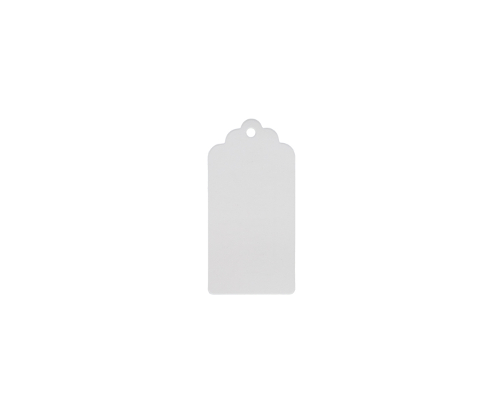 ETIQUETA RECTANGULO “FELIZ NAVIDAD” 10P (10X5CM) BLANCO