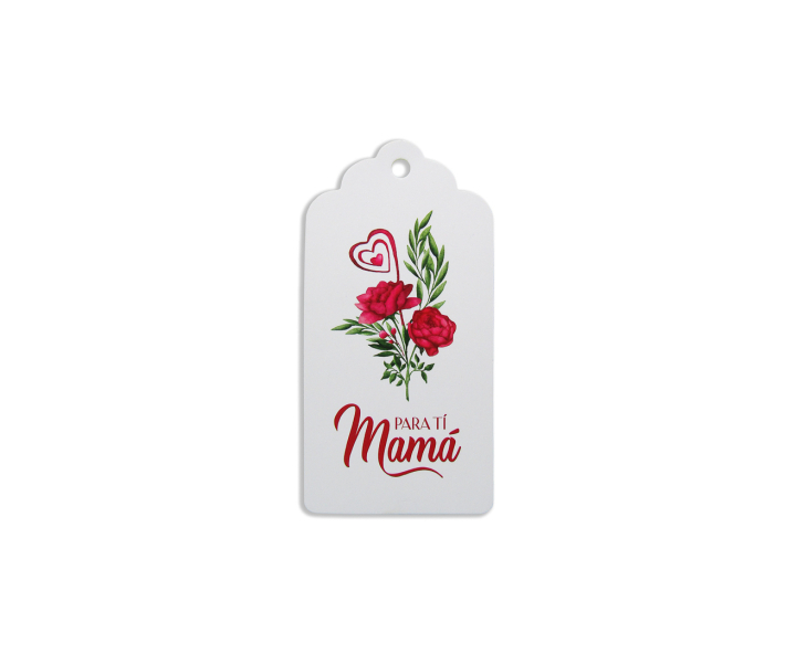 ETIQUETA RECTANGULO PARA TI MAMA 10P (10X5CM) BLANCO