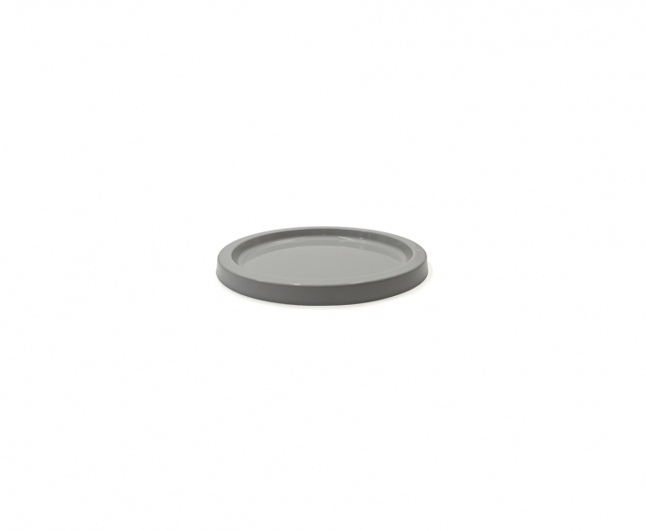BANDEJA PLASTICA CIRCULAR (21X2) GRIS CLARO