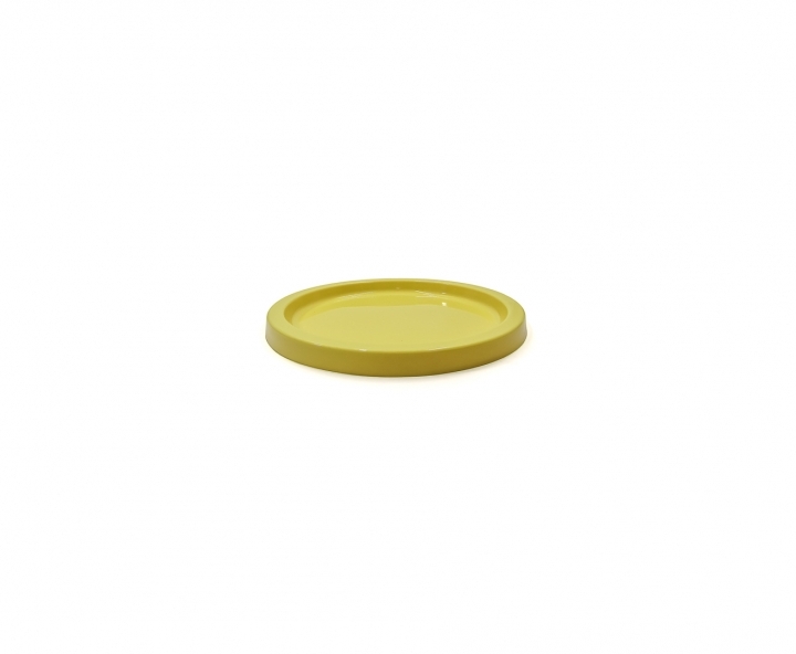 BANDEJA PLASTICA CIRCULAR (21X2) AMARILLO CLARO